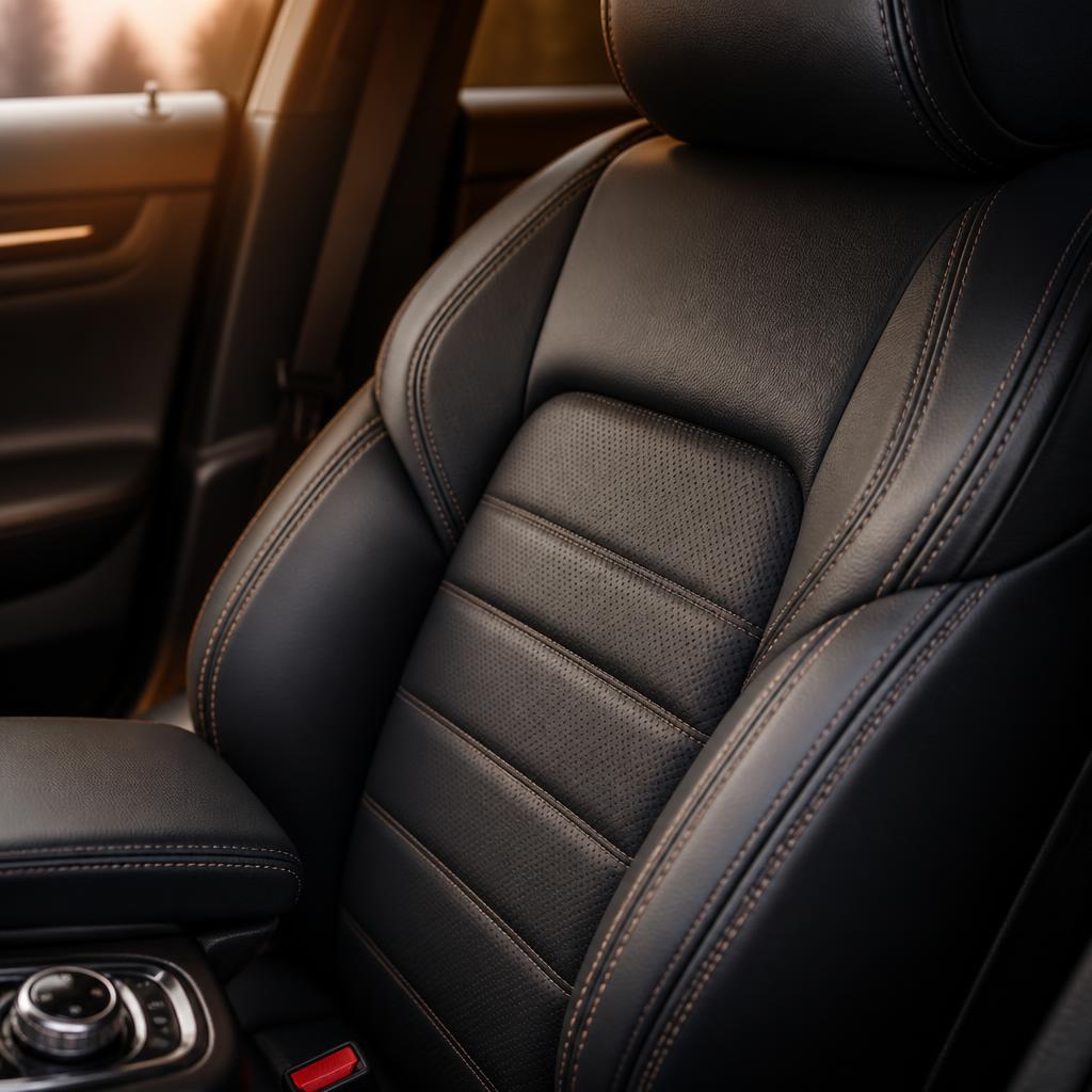 Clean leather seats